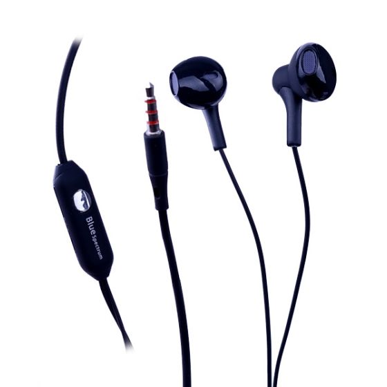 Blue Spectrum Wired Earphones, Black - D-46