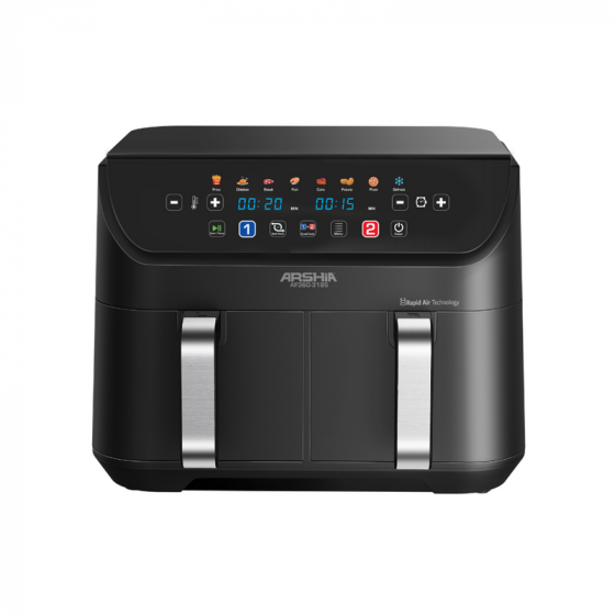 Arshia Air Fryer, 9 Liters, 2800 Watt - Black
