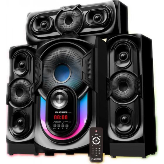 Platinum Bluetooth Subwoofer with Remote Control, 4 Units, Black - AH-6080