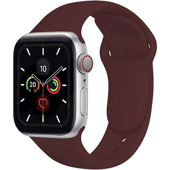 Compatible with Apple Watch Band 38mm 40mm,Soft Silicone Sport Replacement Accessories Wristbands Straps for iWatch Bands Series 6/5/4/3/2/1 SE for Women Men Wine Red