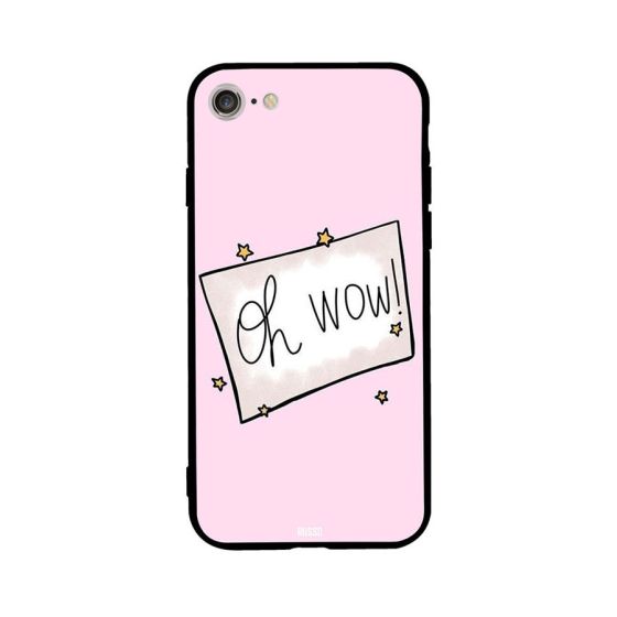 جراب ظهر بطبعة عبارة Oh Wow لابل ايفون 7