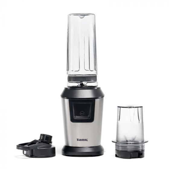 Tank Super Personal Blender with Bottle and Grinder, 600ml, 800 Watt, Silver and Black - OK 1079