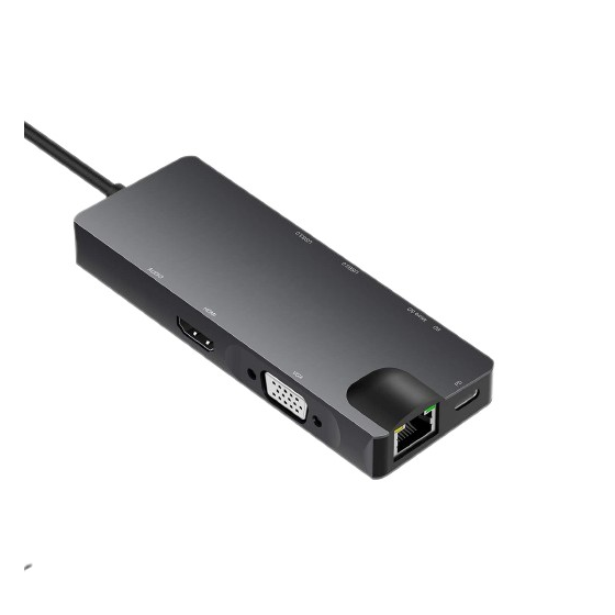 موزع USB فئة C 8 في 1 - اسود