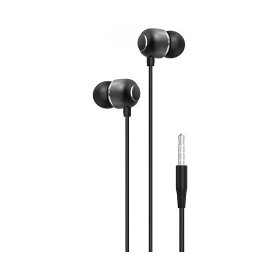 XO In Ear Wired Earphone with Microphone, Black - EP26