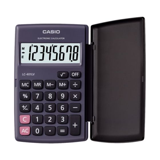 آلة حاسبة عملية كاسيو، اسود - LC-401LV-BK