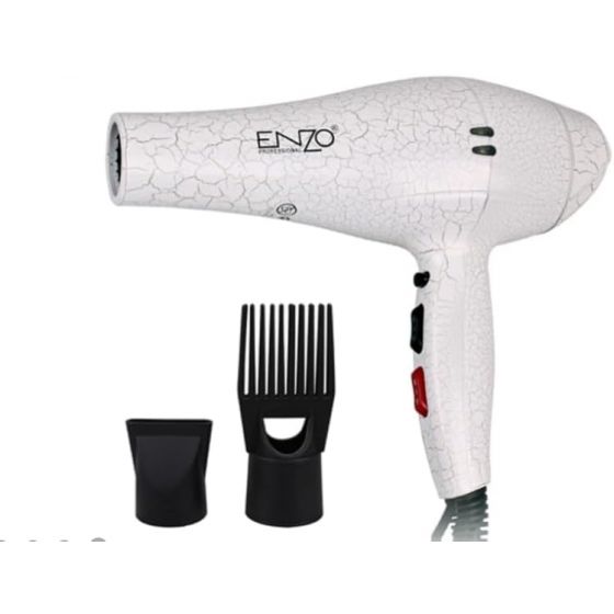 Enzo Hair Dryer, 7500W, 2 Speeds, White - EN-6117