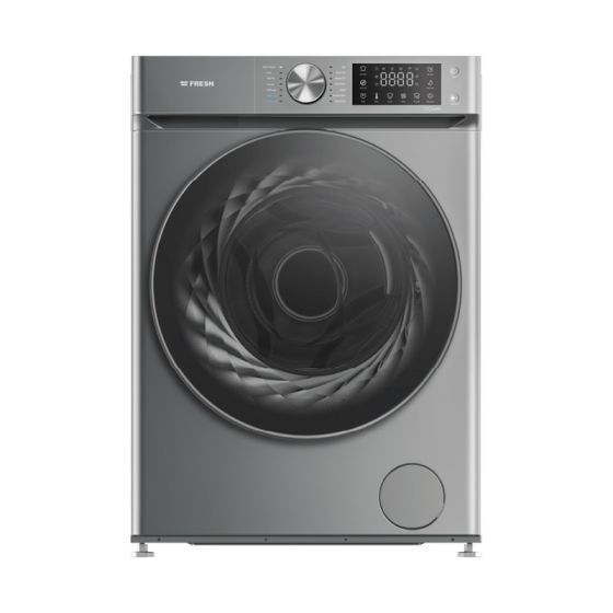 Fresh 9KG Front Load Inverter Washing Machine, Silver- W9DD1455G1DS