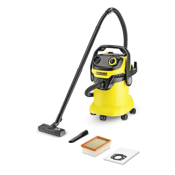 Karcher WD 5 Wet and Dry Vacuum Cleaner, 1100 Watt, Yellow and Black - 1.348-203.0