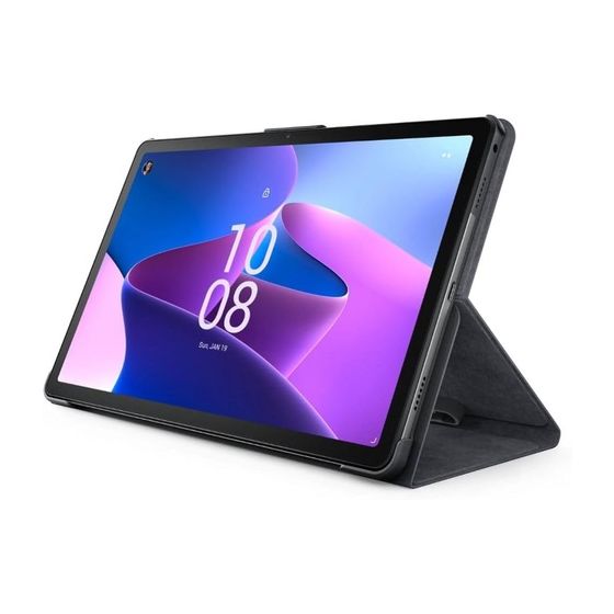 Lenovo Tab M10 3rd Generation Tablet, 10.1 Inch, 64GB, 4GB RAM, 4G LTE- Storm Grey, with Flip Cover