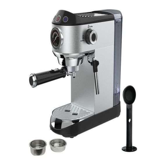 ماكينة قهوة سوكاني، 15 بار، بقوة 1450 وات، فضي - SK-696B