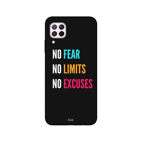 جراب ظهر زوت بطبعة عبارة No Fear Limits Excuses لهواوي نوفا 7i