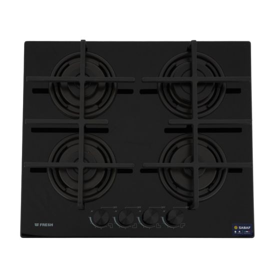Fresh Built-In Gas Hob, 60 cm, 4 Burners, Glass - HFR60CMGC3
