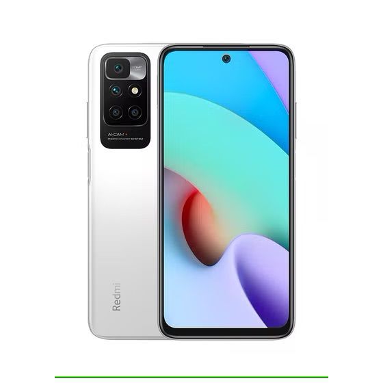 شاومي ريدمي 10 بشريحتين اتصال، سعة 128 جيجا، 6 جيجا رام، شبكة 4G LTE، ابيض - بضمان
