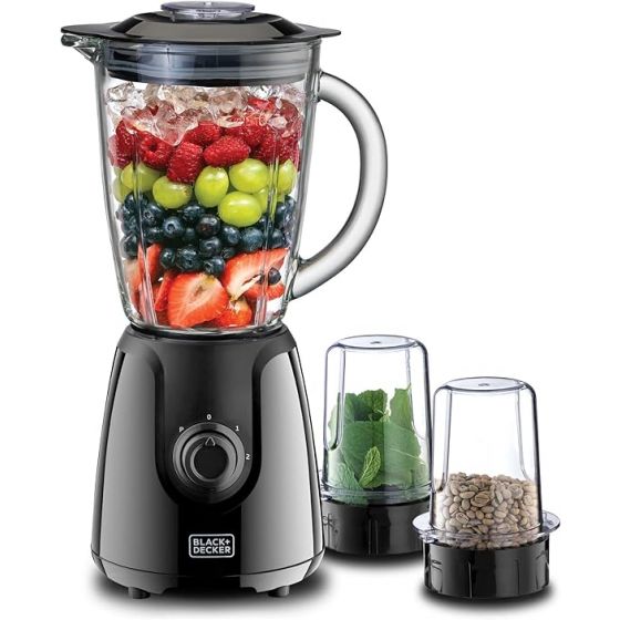 Black + Decker Blender, 1.5 Liter, 400 Watt, Black - BX440G-B5