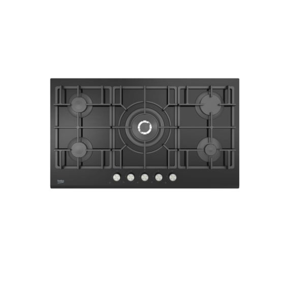 Beko Gas  Built-In Hob, 5 Burners, Black-HISW 95225 SEL