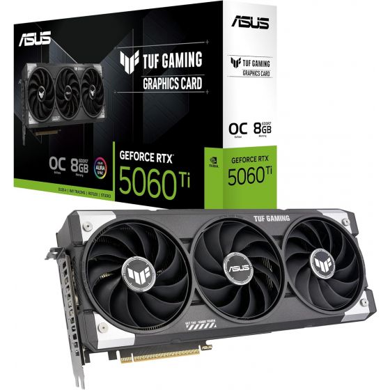 كارت شاشة جيمنج اسوس تاف، OC ايديشن، جي فورس RTX 5060 Ti ، سعة 8 جيجا - TUF-RTX5060TI-O8G-GAMING