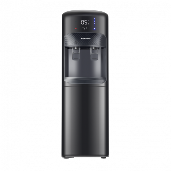 Koldair Classic A Hot and Cold Digital Water Dispenser with Refrigerator, 2 Taps- Black