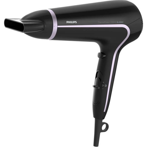 Philips Hair Dryer with Diffuser, 2200 Watt, Black/Purple - BHD170/40	