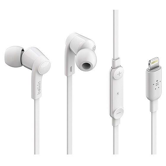 Belkin Wired Earphones With Microphone, White - G3H0001btWHT