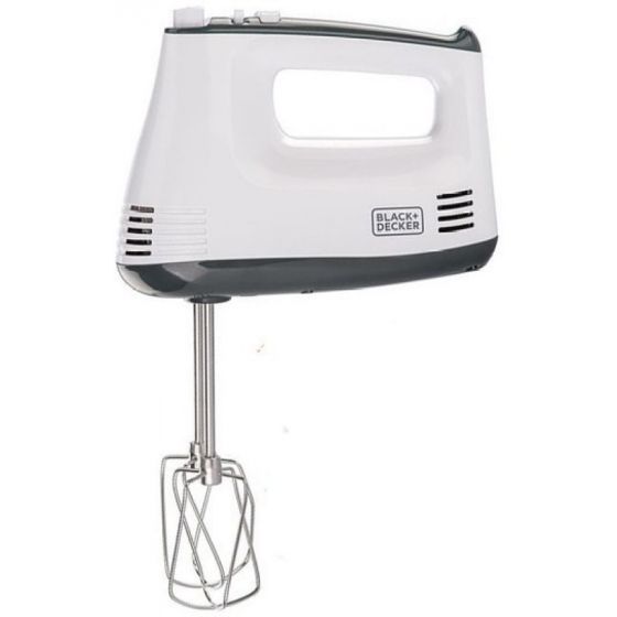 Black + Decker Hand Mixer, 300 watt, White - M350