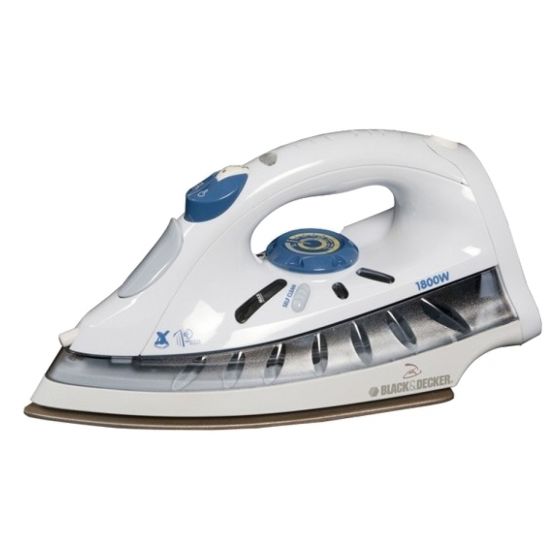 Black & Decker Steam Iron, 1800 Watt, White - X950