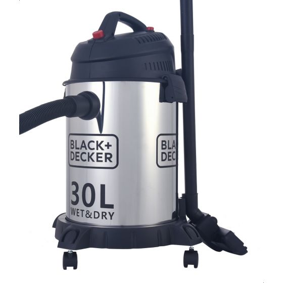 Black + Decker Drum Vacuum Cleaner, 1610 Watt, Silver/Black - WV1450-B5