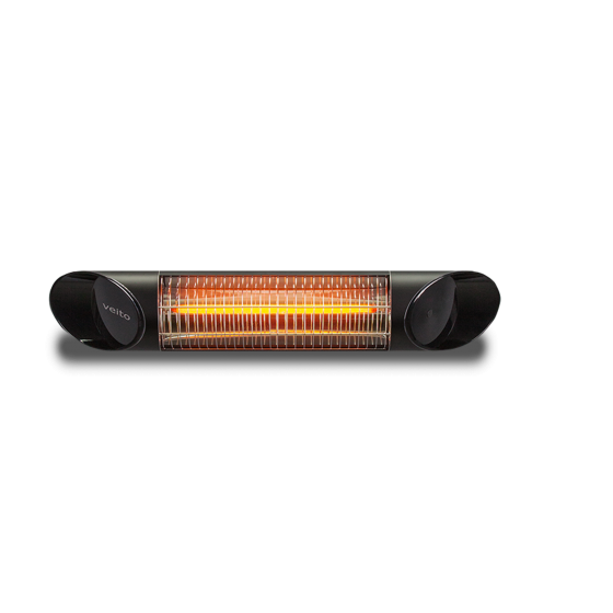 Veito Electric Heater with Remote Control. 1200 Watt, Black - Blade Mini