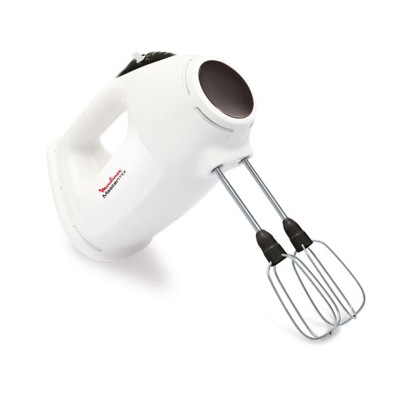 Moulinex Master Mix Hand Mixer, 425 Watt, White - HM400BEG