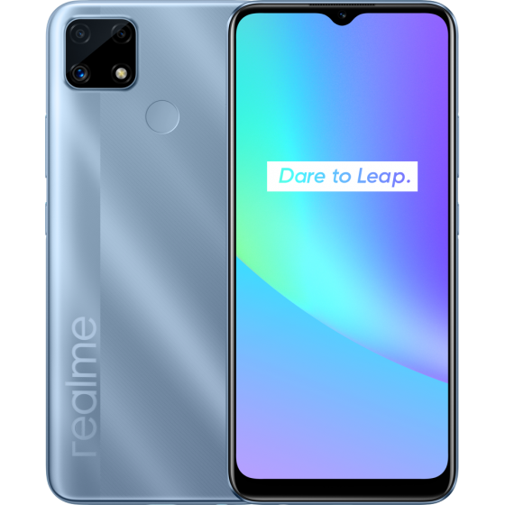 ريلمي C25 بشريحتين اتصال، 64 جيجا، 4 جيجا رام، شبكة 4G LTE- ازرق