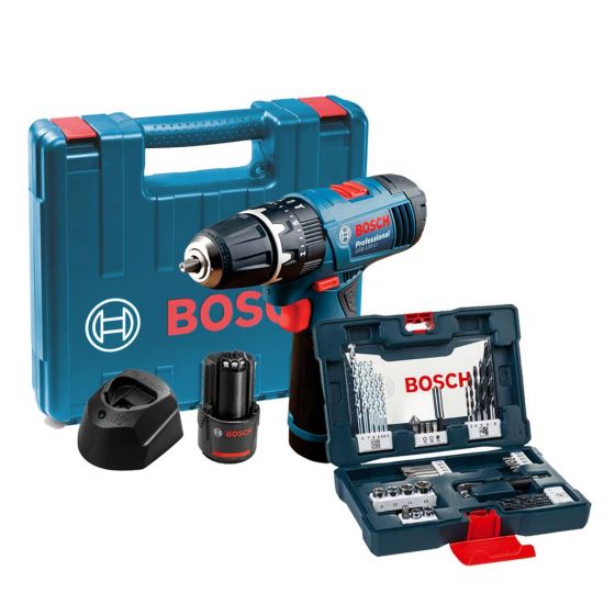 Bosch Professional Cordless Drill and Driver Set, Black / Blue - GSB 120