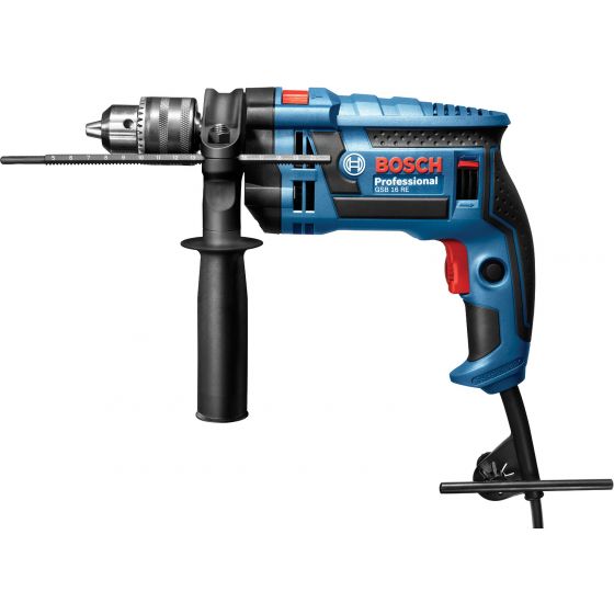 Bosch Professional Impact Drill, 750 Watt, Blue/Black, GSB 16 RE - with Free Gift