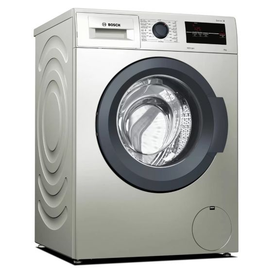 Bosch Front Load Automatic Washing Machine, 8 Kg, Silver - WAJ2018SEG