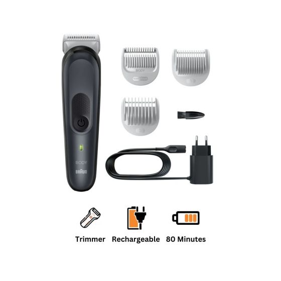 Braun Body Groomer and Trimmer, Black - BG3340