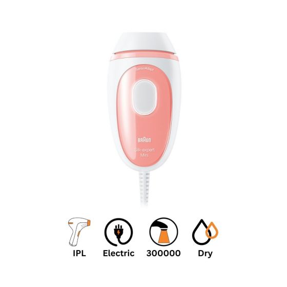 Braun Silk-expert Mini IPL, with Venus Smooth Razor and Travel Pouch, Pink - PL1014