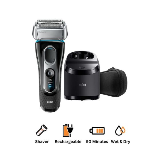 Braun Series 5 Wet and Dry Electric Shaver, Black - 5195cc 