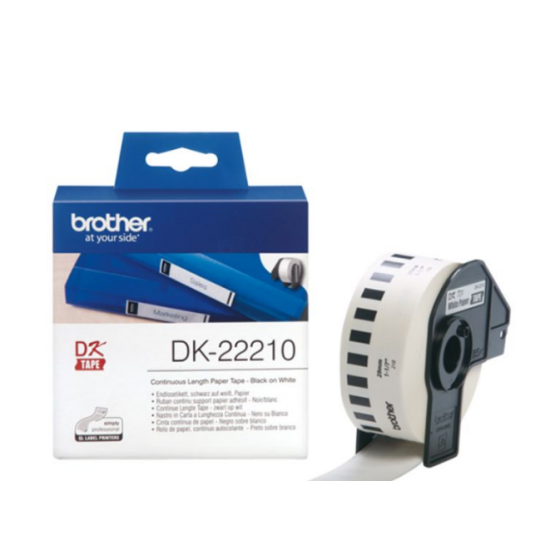 Brother Continuous Paper Label Roll, 62 mm, black/white - DK-22205