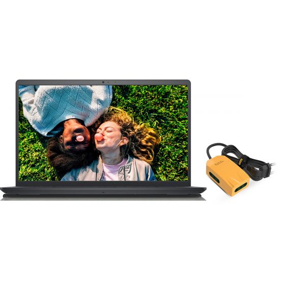 Dell Inspiron 15 3520 Laptop, Intel Core i7-1255U, 512GB M.2 PCIe NVMe SSD, 8GB RAM, 15.6 Inch FHD, Intel UHD Graphics, Windows 11 - Carbon Black, with iLock Power Strip, 3 Outlets- 2500 Watt