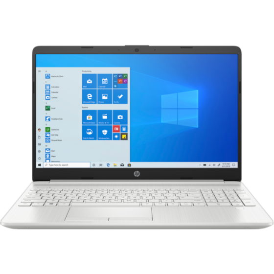 لاب توب اتش بي 15-dw2060ne، بروسيسور انتل i5-1035G1، شاشة 15.6 بوصة، هارد 1 تيرا، رام 4 جيجا، كارت انتل UHD جرافيكس، ويندوز 10- فضي