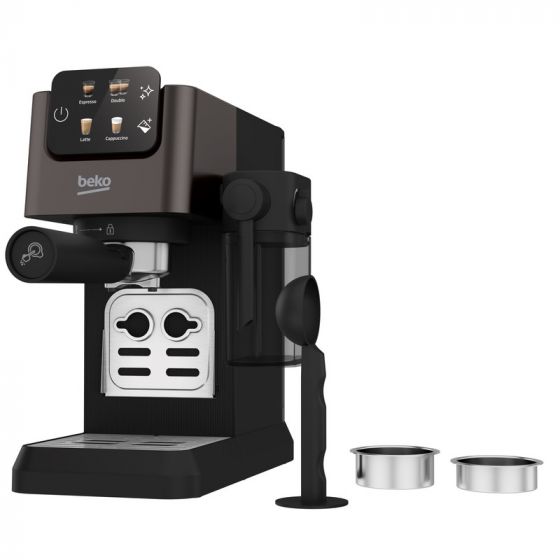 Beko Espresso Machine, 1100ml, 1628 Watt, Black and Dark Stainless Steel- CEP 5464 DX