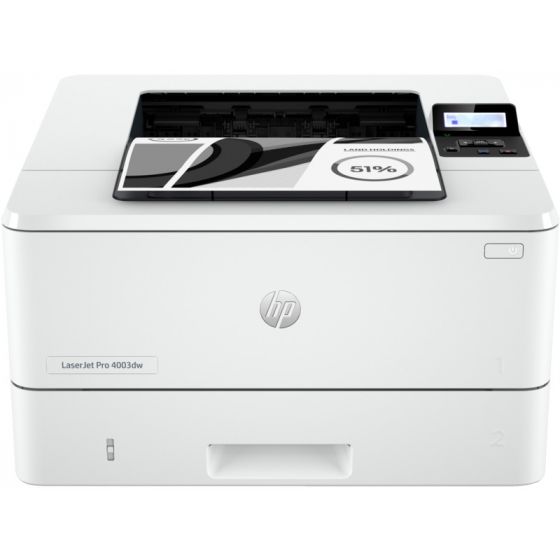 طابعة لاسلكية اتش بي ليزر جيت برو 4003dw ، ابيض - 2Z610A