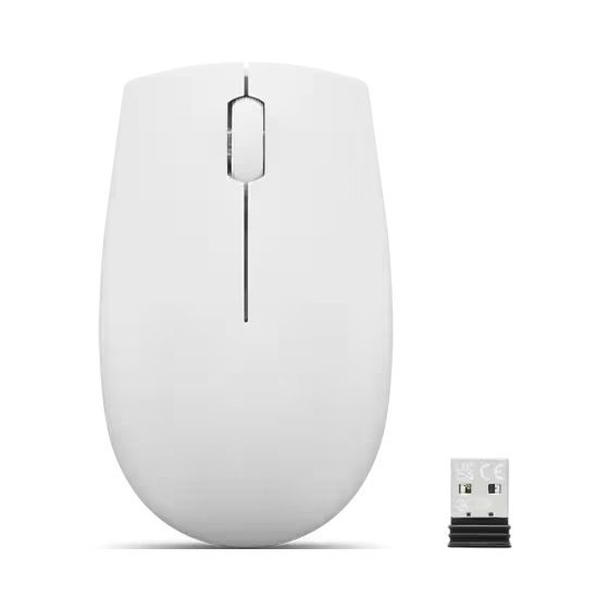 Lenovo Wireless Mouse, Light Grey - 300