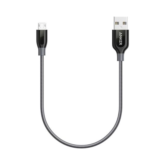 كابل شحن مايكرو USB انكر باورلاين+، رمادي - A8141HA1