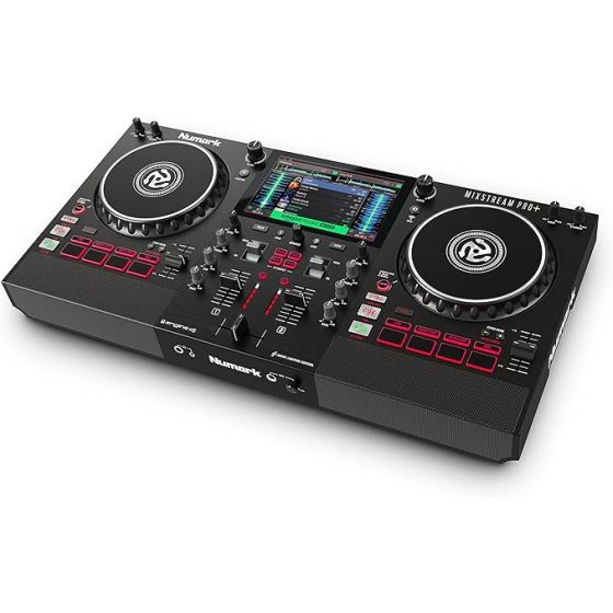 Numark Mixstream Pro Plus Wired and Wireless Standalone DJ Controller - Black