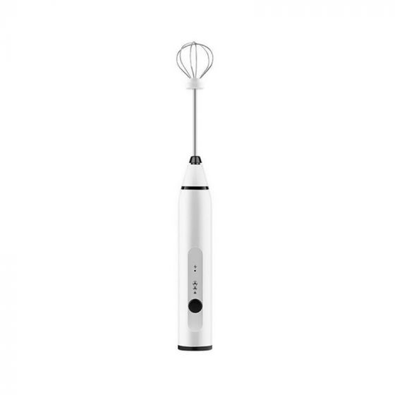 Sokany Handheld Milk Frother with 2 Heads, White - SK-02014