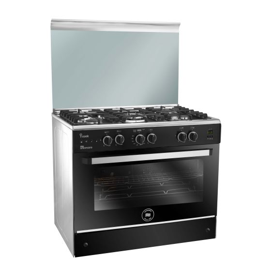 بوتجاز غاز يونيون اير اي كوك، 5 شعلة، ستانلس ستيل - C68SSGC511-IDSFC-2W-AL