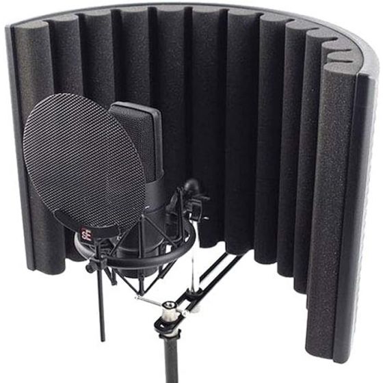 sE Electronics Wired Studio Vocal Recording Package with Reflection Filter, Grey - X1-S
