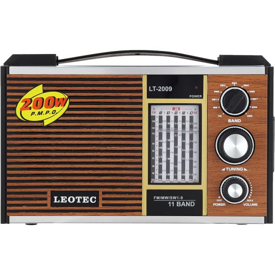 Leotec Wood Shape Classic Radio, Brown - LT-2009