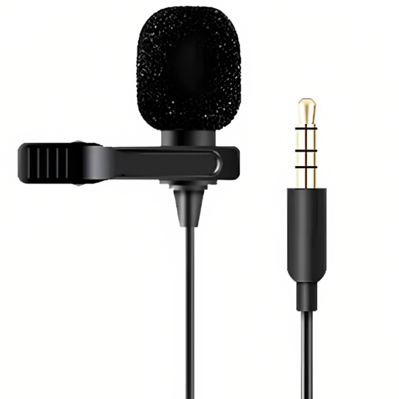 Jmary Lavalier Wired Microphone, Black, MC-R1 - with Gift Bag