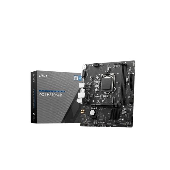 ماذر بورد ام اس اي  PRO H510M-B، مقبس إنتل LGA 1200، مايكرو ATX، دعم DDR4، شبكة جيجابت