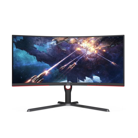 AOC 34 Inch WQHD OLED Curved Frameless Gaming Monitor, 165Hz, Black- CU34G3S